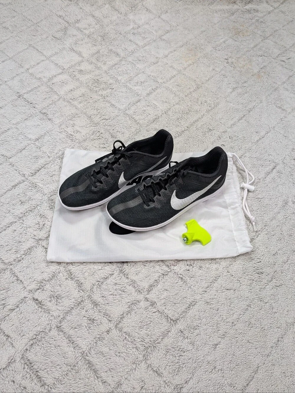 Nike Zoom Rival Black Silver Track Field Distance Spikes Mens 10.5 DC8725-001